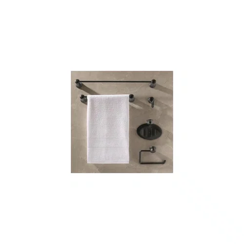 Kit acessórios wc essencial preto fosco 5 peças bella arte