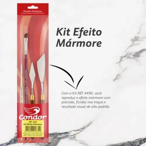 Kit Efeito Mármore 4490 4 Peças | Condor