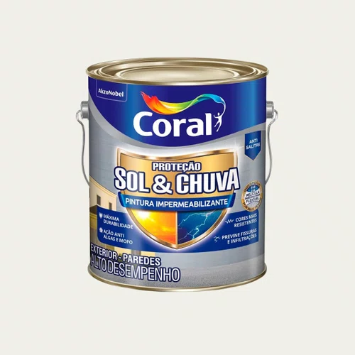 Coral Sol e Chuva Pintura Impermeabilizante Branco 3,6L