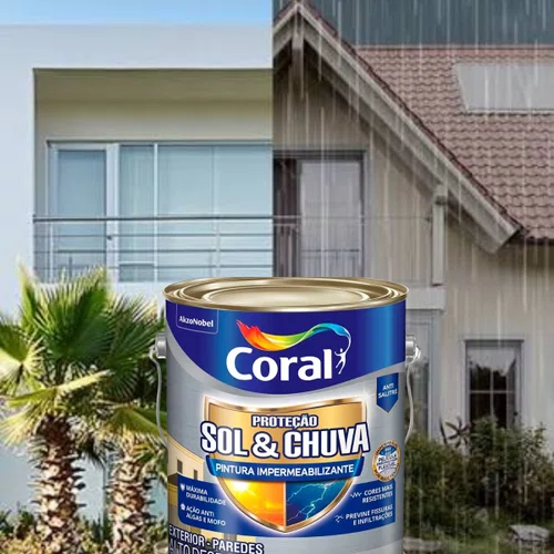 Coral Sol e Chuva Pintura Impermeabilizante Branco 3,6L