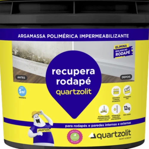 Recupera Rodapé Branco Balde 12kg | Quartzolit