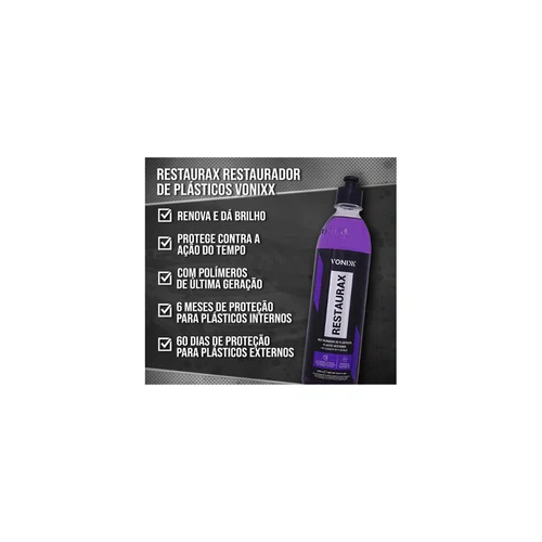 Restaurax Restaurador de Plásticos e Borrachas 500ml | Vonix