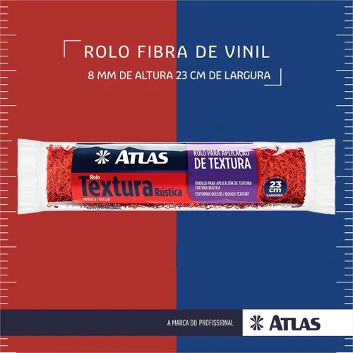 Rolo Textura Rústica 1155 23cm | Atlas