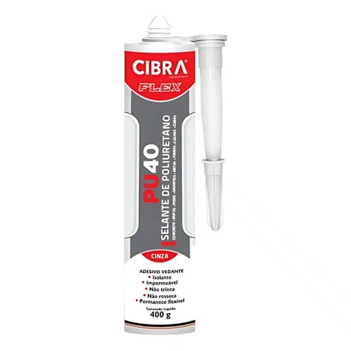 Selante Pu Construção Cinza 400g | Cibra