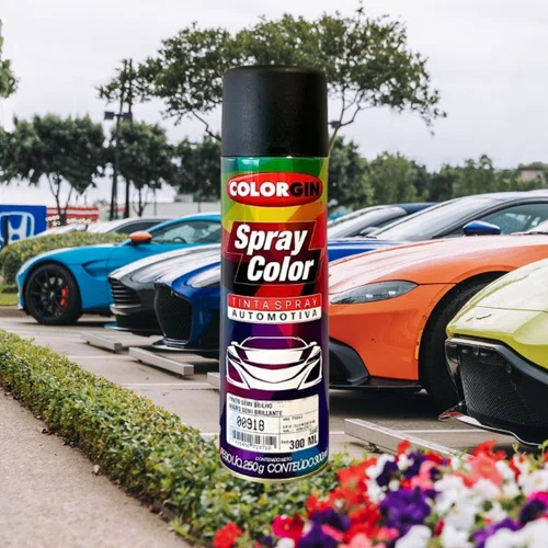 Spray Color Preto Semibrilho 300ml | Colorgin