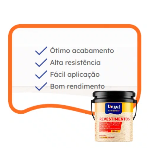 Textura Acrílica Lisa 6kg | Tinsul