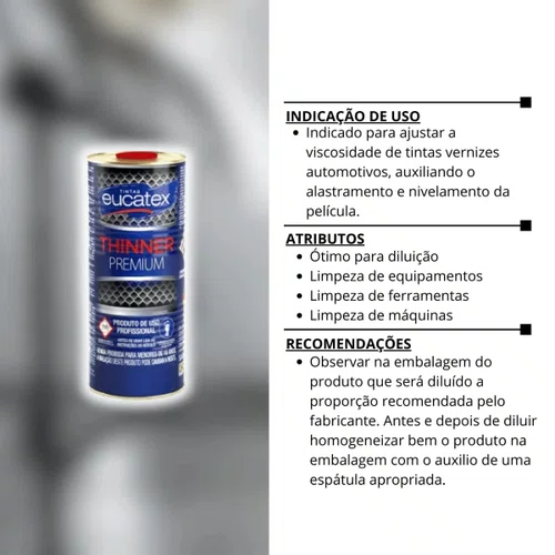 Thinner Diluente PU 900ml | Eucatex