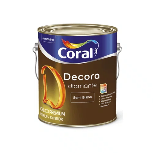 Tinta Acrílica Decora Diamante Branco 3,6L | Coral