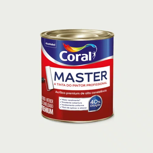 Tinta Acrílica Master Branco 900ml | Coral