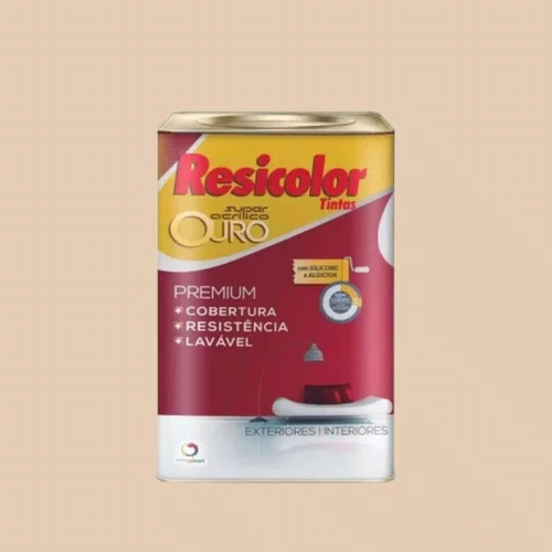 Tinta Acrílica Ouro Areia Semibrilho 18l | Resicolor