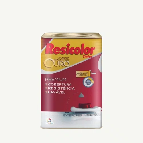 Tinta Acrílica Ouro Branco Acetinado 18L Resicolor