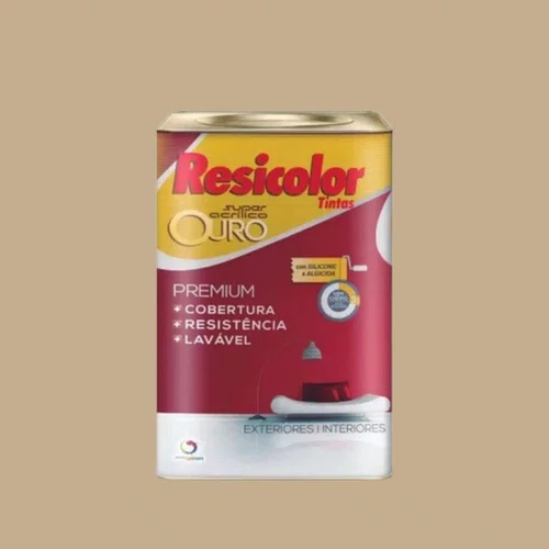 Tinta Acrílica Ouro Camurça Fosco 18L | Resicolor