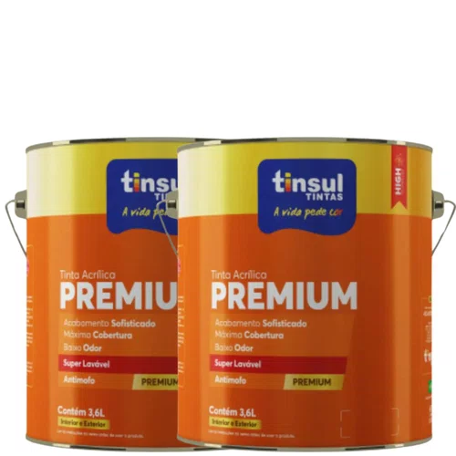Tinta Acrílica Premium Branco Fosco 3,6L | Tinsul