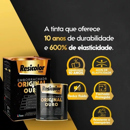 Tinta Acrílico Ouro Emborrachada Branco 3,6L | Resicolor