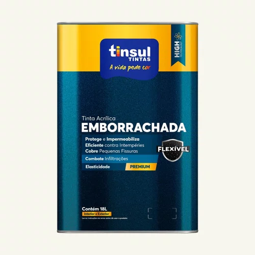 Tinta Emborrachada Premium Fosca Branco 18L | Tinsul