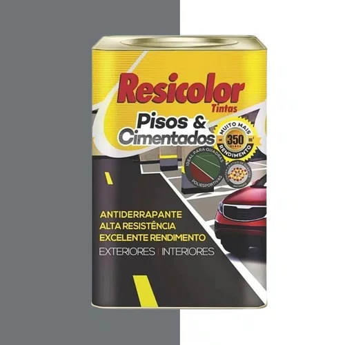Tinta para Piso Cinza Médio Acetinado 18l | Resicolor