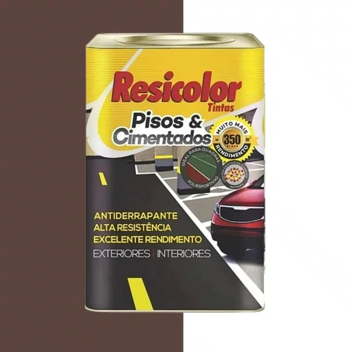 Tinta Para Piso Marrom Acetinado 18l | Resicolor