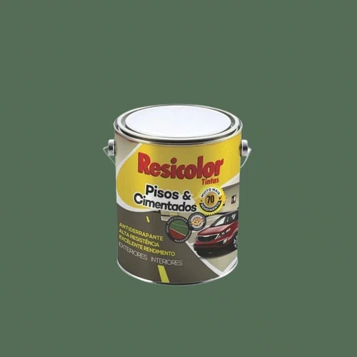 Tinta para Piso Verde Acetinado 900ml | Resicolor