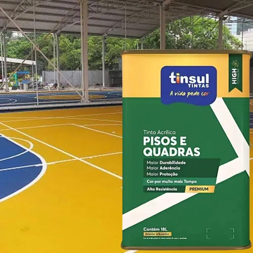 Tinta para Pisos e Quadras Amarelo 18l | Tinsul