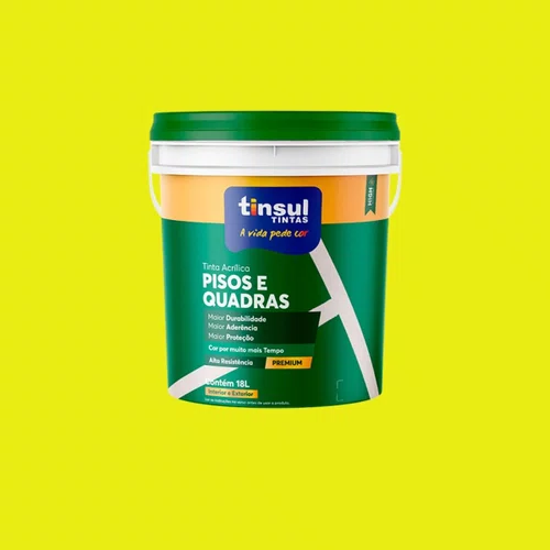 Tinta para Pisos e Quadras Amarelo 18l | Tinsul