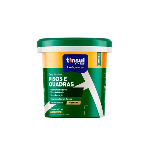 Tinta para Pisos e Quadras Amarelo 900ml | Tinsul