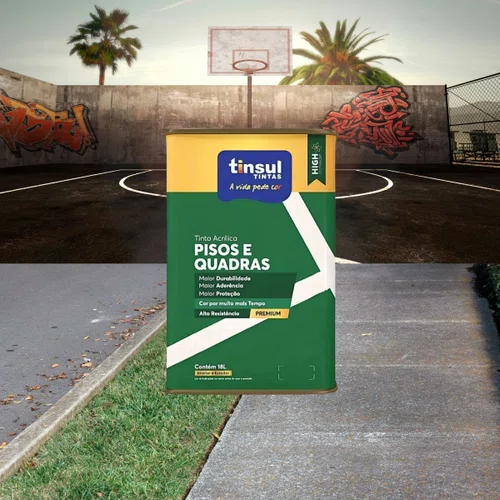 Tinta para Pisos e Quadras Chumbo 18l | Tinsul