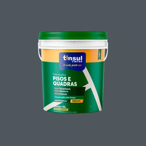 Tinta para Pisos e Quadras Chumbo 18l | Tinsul