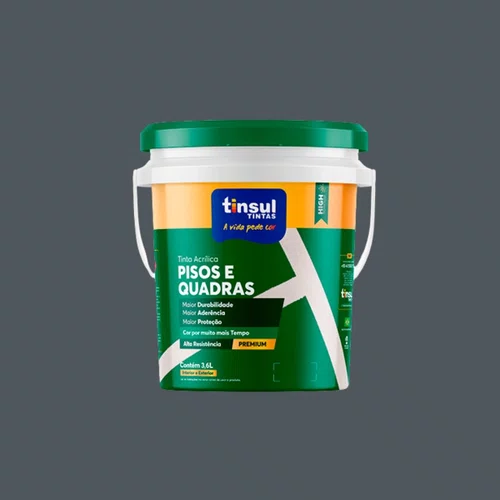 Tinta para Pisos e Quadras Chumbo 900ml | Tinsul