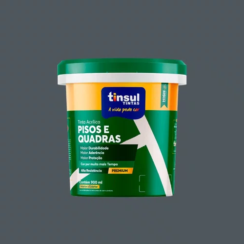 Tinta para Pisos e Quadras Chumbo 900ml | Tinsul