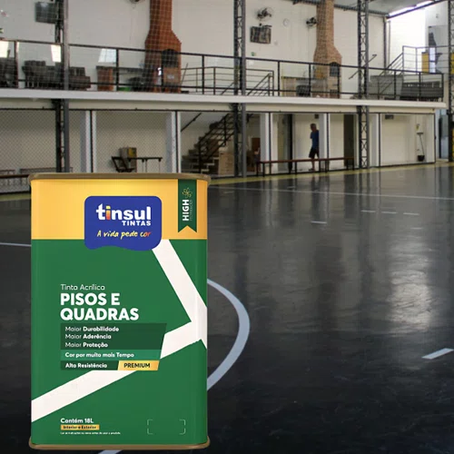 Tinta para Pisos e Quadras Preto 18l | Tinsul