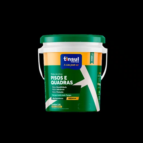 Tinta para Pisos e Quadras Preto 3,6l | Tinsul