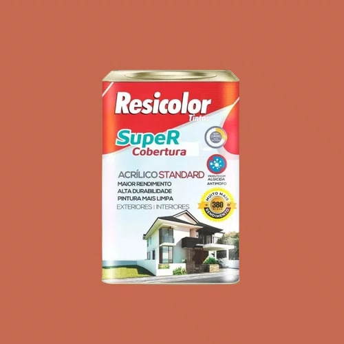 Tinta Super Cobertura Terracota Semibrilho 18l | Resicolor