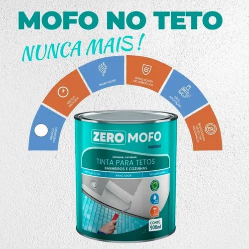 Tinta Zero Mofo Branco Acetinado 900ml | Montana