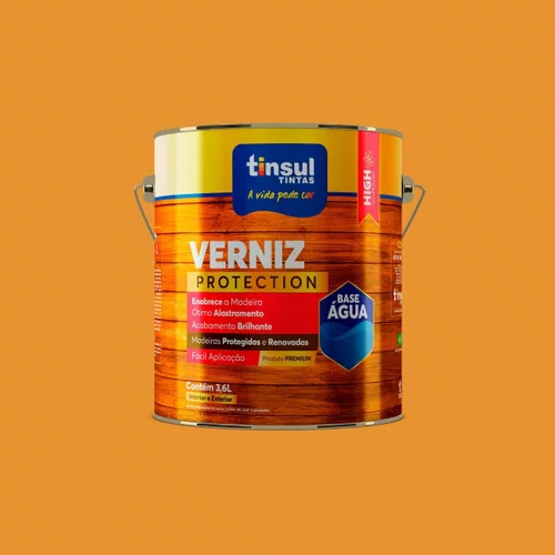 Verniz Base Água Canela Brilhante 3,6l | Tinsul