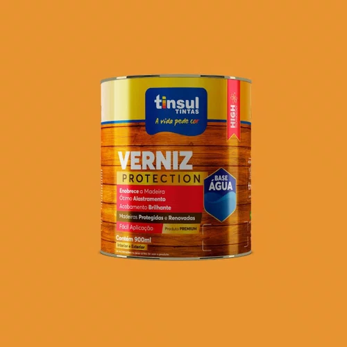 Verniz Base Água Canela Brilhante 900ml | Tinsul