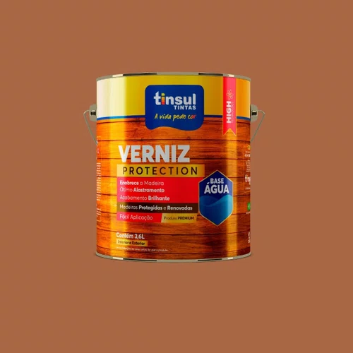Verniz Base Àgua Imbuia Brilhante 3,6l | Tinsul