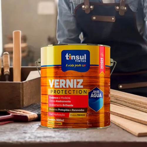 Verniz Base Água Ipê Brilhante 900ml | Tinsul