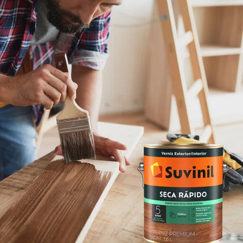 Verniz seca rápido base água natural 3,6l | suvinil