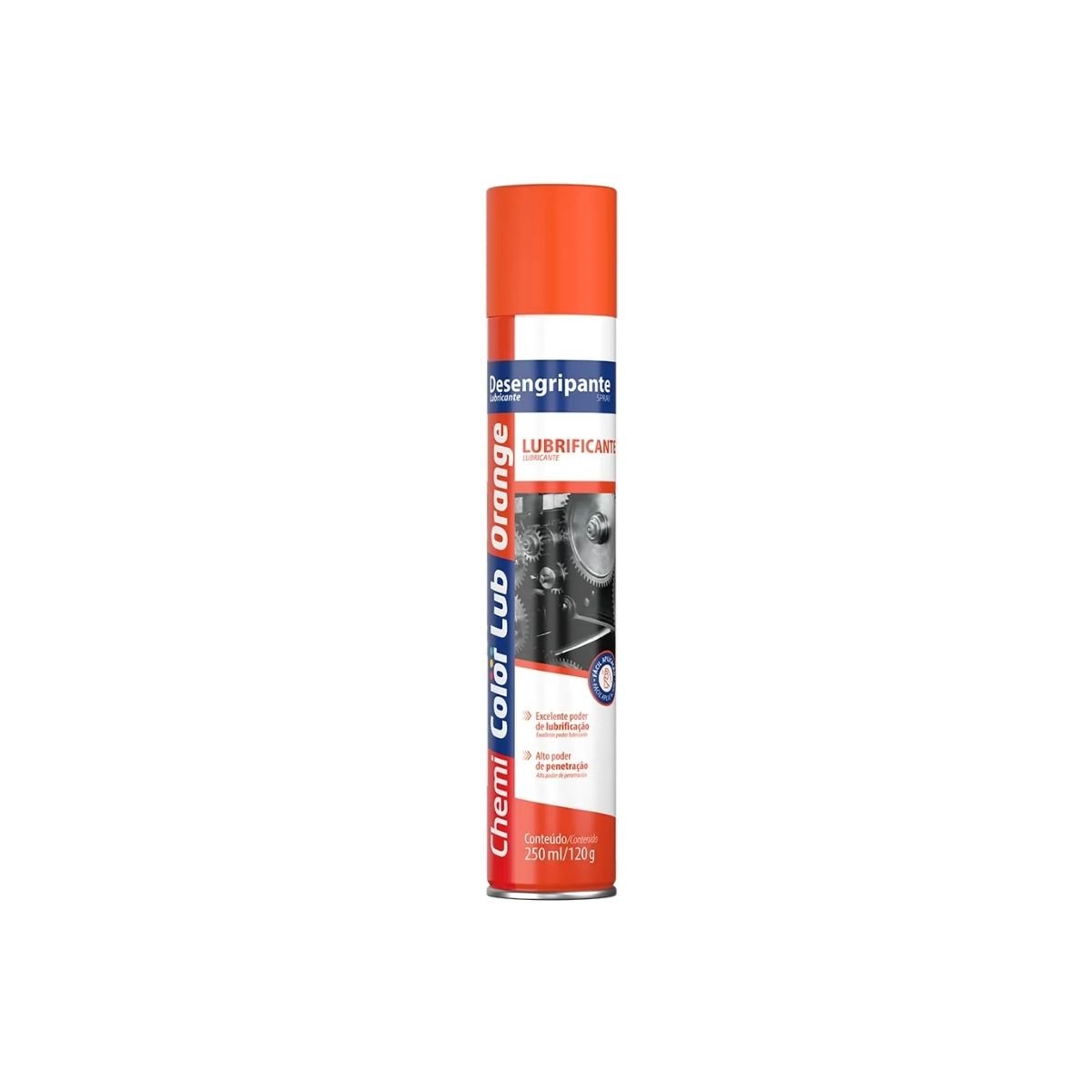 Oléo Lubrificante Spray Lub Orange 250ml/120g Chemicolor