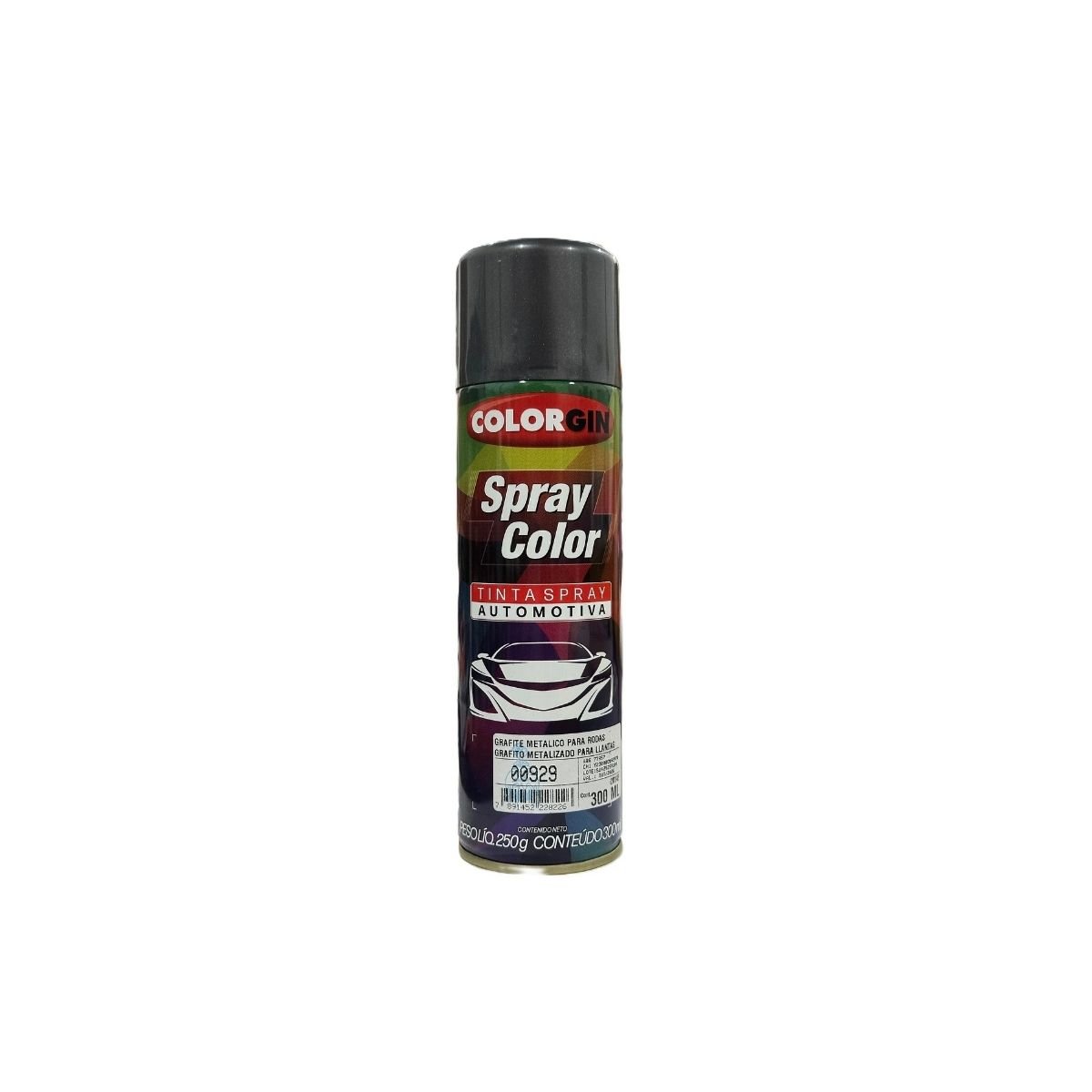 Spray Color Grafite Metálico para Rodas 300ml | Colorgin