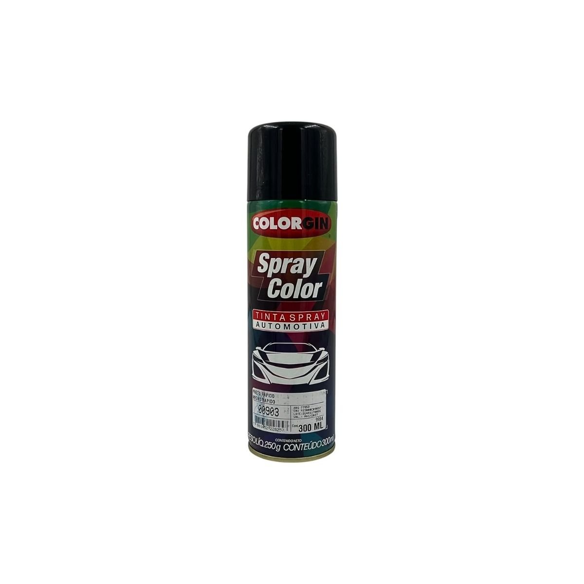 Spray Color Preto Rápido 300ml | Colorgin