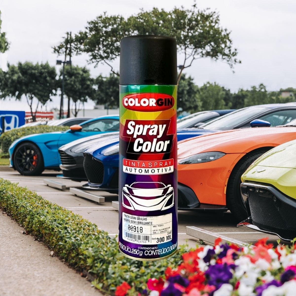 Spray Color Preto Semibrilho 300ml | Colorgin
