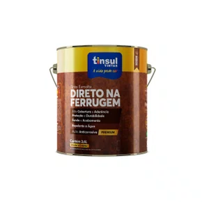 Esmalte Direto na Ferrugem Preto Brilhante 3,6L | Tinsul