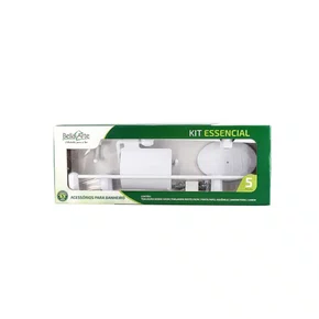 Kit Acessórios WC Essencial Branco 5 Peças | Bella Arte