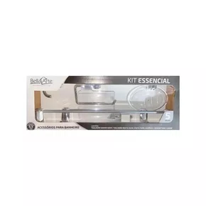 Kit acessórios banheiro essencial cristal 5 peças bella arte