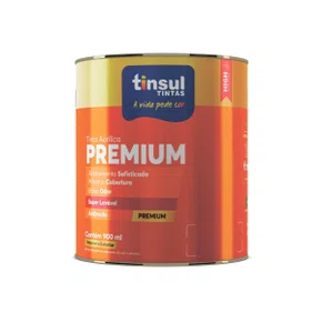 Tinta Acrílica Premium Branco Fosco 900ml | Tinsul