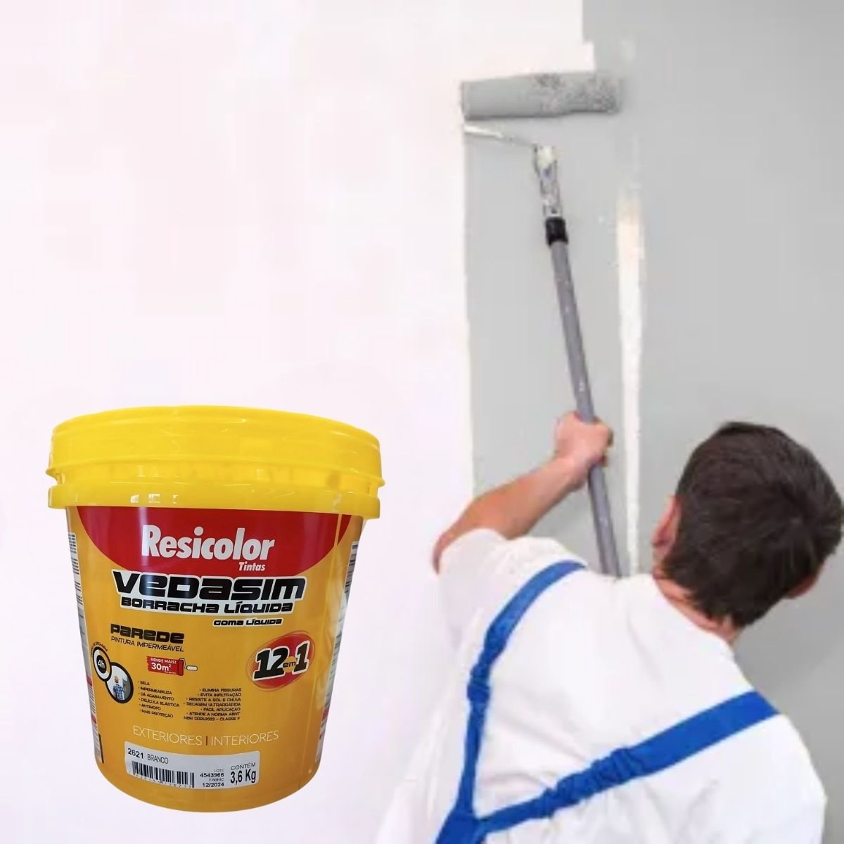 Vedasim Borracha Líquida 12 em 1 3,6kg | Resicolor